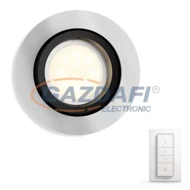 PHILIPS Milliskin Hue 50411/48/P7 alumínium álmennyezeti intelligens vezérelhető spot lámpatest, 5.5W 2200-6500K