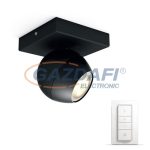   PHILIPS Buckram Hue 50471/30/P7 1L intelligens vezérelhető LED lámpatest, 5.5W 250Lm 2200-6500K, fekete