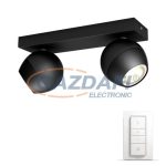   PHILIPS Buckram Hue 50472/30/P7 2L intelligens vezérelhető LED lámpatest, 11W 500Lm 2200-6500K, fekete