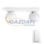   PHILIPS Buckram Hue 50472/31/P7 2L intelligens vezérelhető LED lámpatest, 11W 500Lm 2200-6500K, fehér