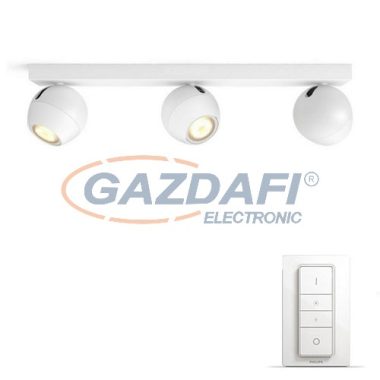 PHILIPS Buckram Hue 50473/31/P7 3L intelligens vezérelhető LED lámpatest, 16.5W 750Lm 2200-6500K, fehér