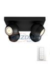 PHILIPS Buckram Hue 50474/30/P7 4L intelligens vezérelhető LED lámpatest, 22W 1000Lm 2200-6500K, fekete