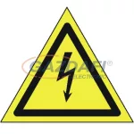 Lámpajeles öntapadó felirat, sárga, 50x50x50mm