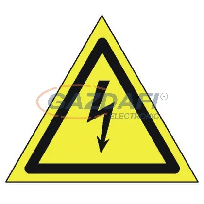 Lámpajeles öntapadó felirat, sárga, 50x50x50mm