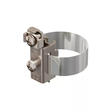 OBO 5057507 927 0 Szalagföldelő-Bilincs ø8-22mm nikkelezett sárgaréz