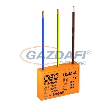 OBO 5092451 ÜSM-A Túlfeszültségvédelmi Modul minden install. rendszerhez, 255V