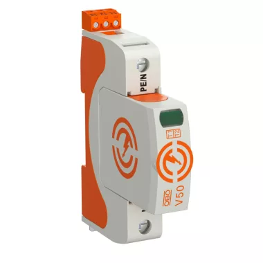 OBO 5093446 V50-1+FS-150 Combicontroller V50 1-pólusú, távjelzéssel, 150V poliamid IP20