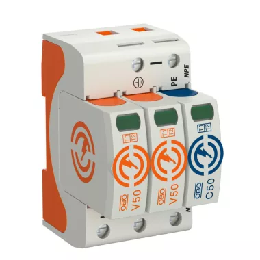 OBO 5093524 V50-2+NPE-280 Combicontroller V50 2+1 kivitel, 280V IP20 OBO 5093524 V50-2+NPE-280 Combicontroller V50 2+1 kivitel, 280V IP20
