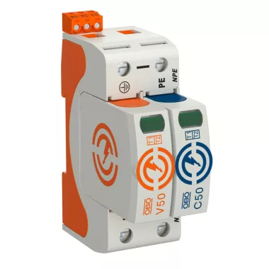 OBO 5093531 V50-1+NPE+FS-280 Combicontroller V50 1+1 kivitel, távjelzéssel, 280V IP20