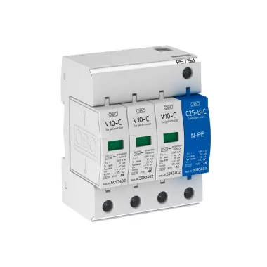 OBO 5094920 V10-C 3+NPE Surgecontroller V10 3+1 kivitel, 280V