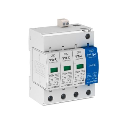 OBO 5094931 V10-C 3+NPE+FS Surgecontroller V10 3+1 kivitel, távjelzés, 280V