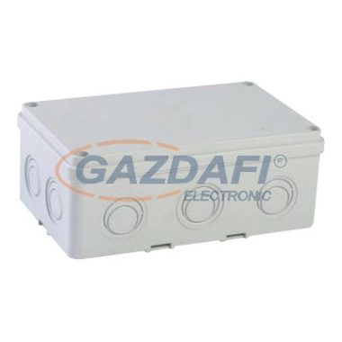 MUTLUSAN könnyített oldalfalú kötődoboz, 110x180x77, IP65, 10 kikönnyítés