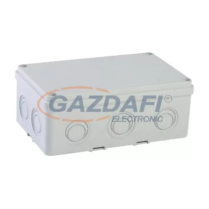   MUTLUSAN könnyített oldalfalú kötődoboz, 110x180x77, IP65, 10 kikönnyítés