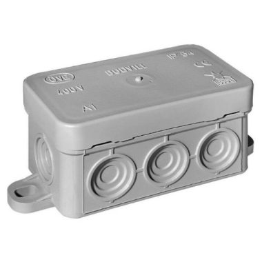 GAO 5229H junction box, outside the wall, 85x45x37mm, gray, heat resistant up to 650 ° C, IP54