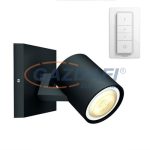   PHILIPS Runner Hue 53090/30/P7 1L intelligens vezérelhető LED lámpatest, 5.5W 250Lm 2200-6500K, fekete