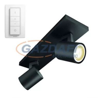 PHILIPS Runner Hue 53092/30/P7 2L intelligens vezérelhető LED lámpatest, 11W 500Lm 2200-6500K, fekete