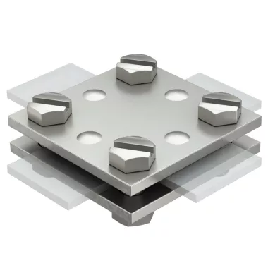 OBO 5314659 256 A-DIN 30 V4A Keresztösszekötő közbenső lap nélkül 30mm rozsdamentes acél