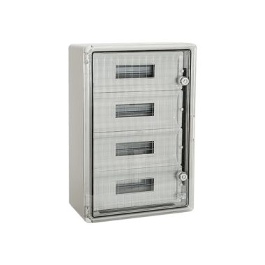 ELMARK falon kívüli maszkolt manyag elosztószekrény átlátszó ajtóval, 45 modul, 600x400x20