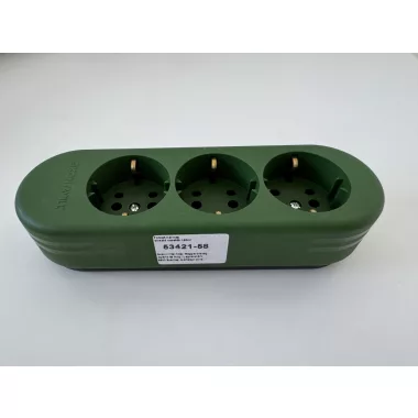 Legrand 53421-58 DafH3-162 k Földelt hármas elosztósor vezeték nélküli  zöld