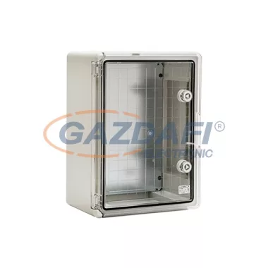 ELMARK falon kívüli UV-álló manyag elosztódoboz átlátszó ajtóval, 700x500x250mm, IP65, szürke