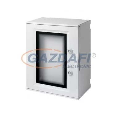 ELMARK falon kívüli UV-álló manyag elosztódoboz átlátszó ajtóval, 655x545x265mm, IP65, szürke