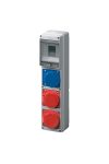 ELMARK ipari csatlakozódoboz, 4 modul, 1P+N+E: 1x32A , 3P+N+E: 1x16A+1x32A, IP67, 105x430x