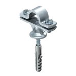   OBO 5412803 113 B-Z-HD Rúdtartó facsavarral + dübellel 16mm horganyzott cink présöntvény