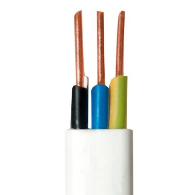 Cablu electric MMCU 3x1,5mm2 Sârmă plată albă YMSTEG - perete MM