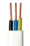 Cablu electric MMCU 3x2,5mm2 Sârmă plată albă YMSTEG - perete MM