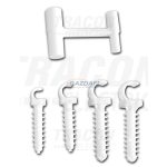   TRACON 5458-K3N Kampós beüthető kábelrögzítő tipli, fehér d=8mm, D=10,4mm, PE