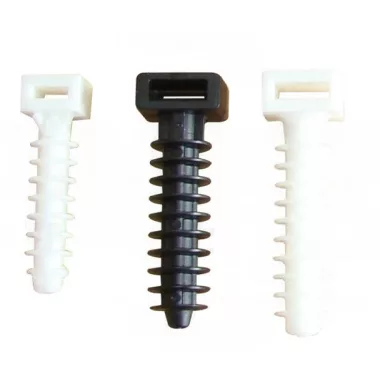 Beüthető kábelkötegelő tipli, UV-álló, fekete, d=8mm