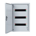 ELMARK falon kívüli fém elosztószekrény, 30 modul, 2 sor, 428x428x110mm, IP40, fehér