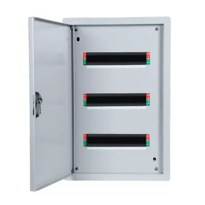 ELMARK falon kívüli fém elosztószekrény, 30 modul, 2 sor, 428x428x110mm, IP40, fehér