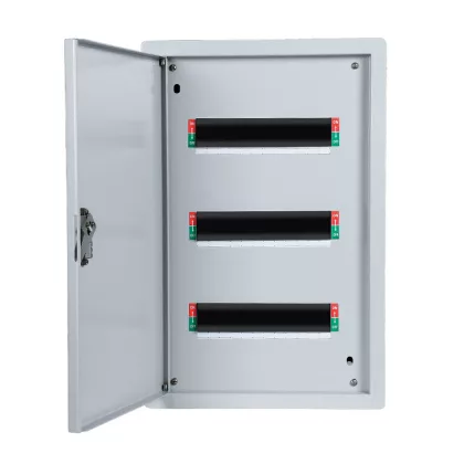 ELMARK falon kívüli fém elosztószekrény, 72 modul, 4 sor, 482x728x110mm, IP40, fehér