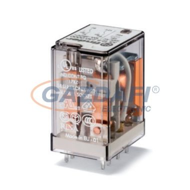 FINDER 55.12.8.230 Miniatűr ipari relé, 2 váltóérintkező, 10A, AC (50/60 Hz), 230V