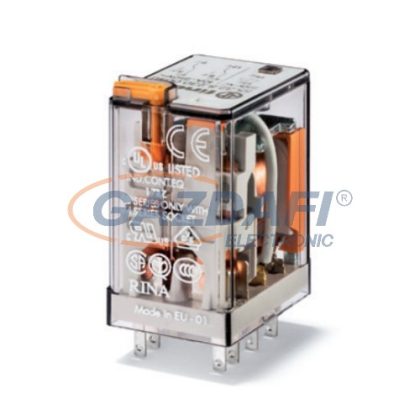   FINDER 55.32.8.012.0040 Miniatűr ipari relé, 2 váltóérintkező, 10A, AC (50/60 Hz), 12V, CO