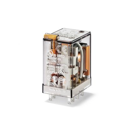   FINDER 55.32.8.120.0040 Miniatűr ipari relé, 2 váltóérintkező, 10A, AC (50/60 Hz), 120V, CO