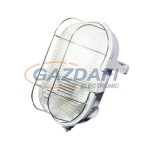   COMMEL 56200 műanyag, fémrácsos ovál hajólámpa, szürke, E27, 60W, IP44