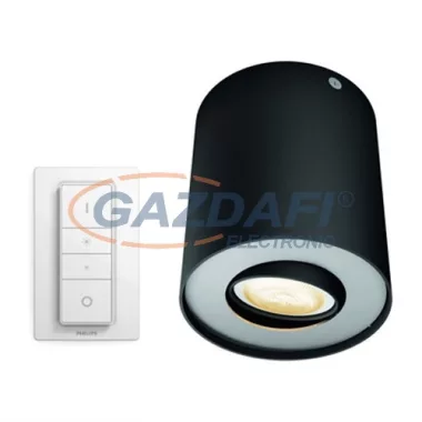 PHILIPS Pillar Hue 56330/30/P7 1L intelligens vezérelhető LED lámpatest, 5.5W 250Lm 2200-6500K, fekete
