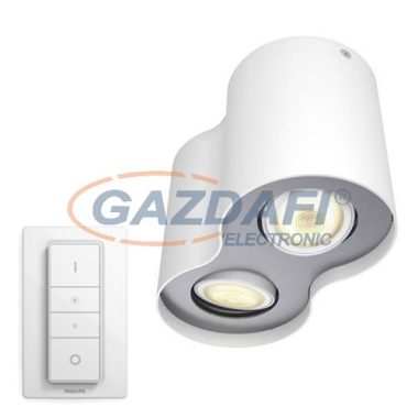PHILIPS Pillar Hue 56332/31/P7 2L intelligens vezérelhető LED lámpatest, 2x5.5W 500Lm 2200-6500K, fehér