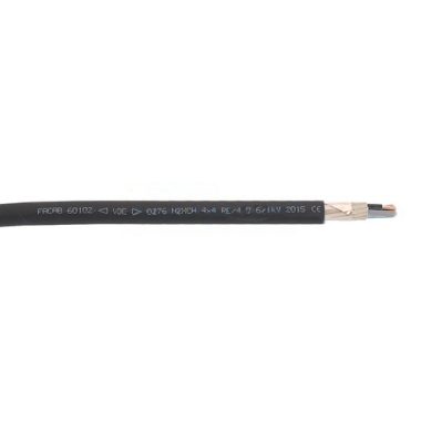 N2XCH 4x4/4mm2 Árnyékolt halogénmentes erőátviteli kábel koncentrikus vezetővel RE 0,6/1kV fekete