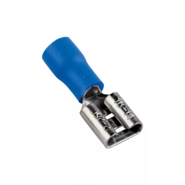 ELMARK szigetelt rátolható csatlakozó hüvely, kék, 1.5-2.5mm2, FDD 2 - 250, 100db/csomag