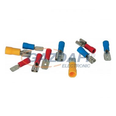 ELMARK szigetelt rátolható csatlakozó csap, kék, 1.5-2.5mm2, MDD 2 - 250, 100db/csomag