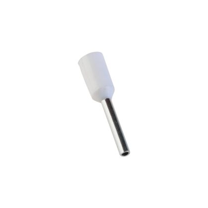 ELMARK szigetelt érvéghüvely, fehér, 0.5mm2, 8mm, 0508, 100db/csomag