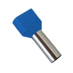   ELMARK szigetelt dupla érvéghüvely, kék, 2x0.75mm2, 8mm, TE7508, 100db/csomag