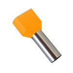   ELMARK szigetelt dupla érvéghüvely, narancs, 2x4mm2, 10mm, TE4010, 100db/csomag