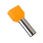   ELMARK szigetelt dupla érvéghüvely, narancs, 2x4mm2, 10mm, TE4010, 100db/csomag