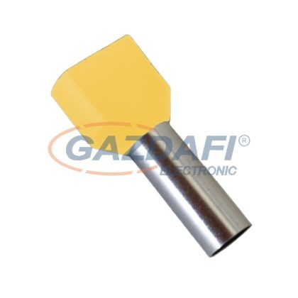   ELMARK szigetelt dupla érvéghüvely, tejes-sárga, 2x16mm2, 14mm, TE16-14, 100db/csomag