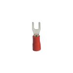 ELMARK szigetelt, ónozott réz villás saru, SVS1.25-6, 0.5-1mm2, piros, 100db/csomag