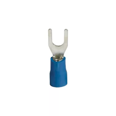 ELMARK szigetelt, ónozott réz villás saru, SVS 2-5, 1.5-2.5mm2, kék, 100db/csomag